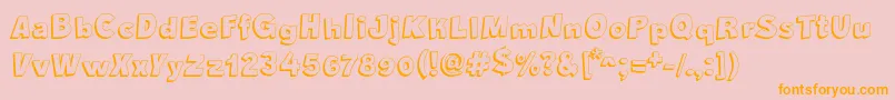 CrazyKrabsShadow Font – Orange Fonts on Pink Background