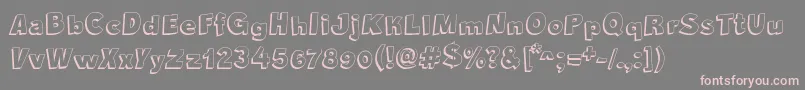 CrazyKrabsShadow Font – Pink Fonts on Gray Background