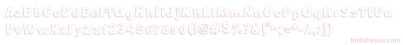CrazyKrabsShadow Font – Pink Fonts on White Background