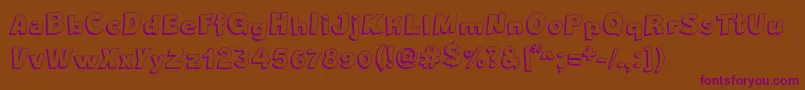 CrazyKrabsShadow Font – Purple Fonts on Brown Background