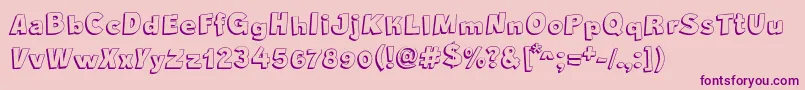 CrazyKrabsShadow Font – Purple Fonts on Pink Background