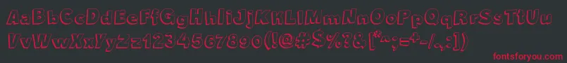 CrazyKrabsShadow Font – Red Fonts on Black Background