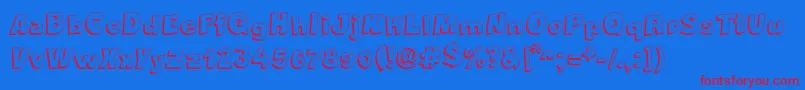 CrazyKrabsShadow Font – Red Fonts on Blue Background