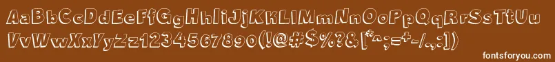 CrazyKrabsShadow Font – White Fonts on Brown Background