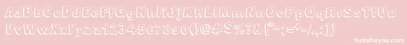 CrazyKrabsShadow Font – White Fonts on Pink Background