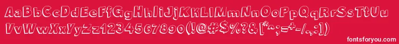 CrazyKrabsShadow Font – White Fonts on Red Background