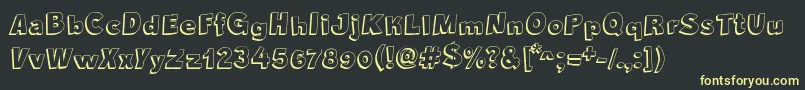 CrazyKrabsShadow Font – Yellow Fonts on Black Background