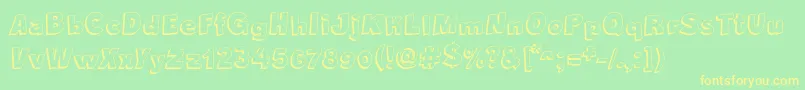 CrazyKrabsShadow Font – Yellow Fonts on Green Background