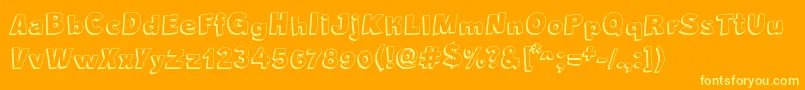CrazyKrabsShadow Font – Yellow Fonts on Orange Background
