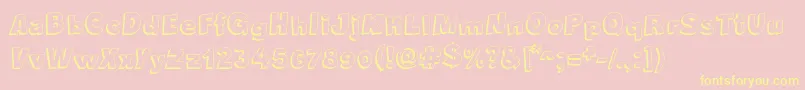 CrazyKrabsShadow Font – Yellow Fonts on Pink Background