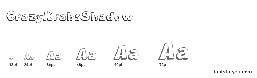 Размеры шрифта CrazyKrabsShadow