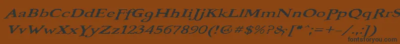 BooterOneOne-fontti – mustat fontit ruskealla taustalla