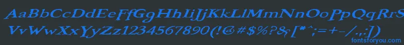 BooterOneOne Font – Blue Fonts on Black Background