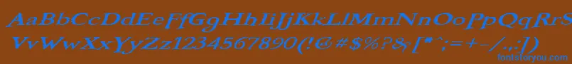 BooterOneOne Font – Blue Fonts on Brown Background