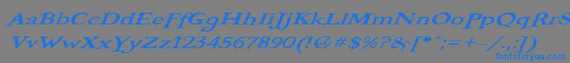 BooterOneOne Font – Blue Fonts on Gray Background