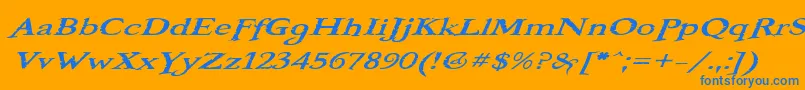 BooterOneOne Font – Blue Fonts on Orange Background