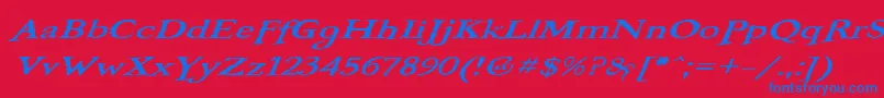 BooterOneOne Font – Blue Fonts on Red Background