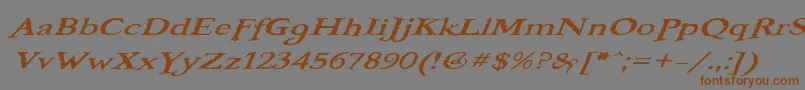 BooterOneOne Font – Brown Fonts on Gray Background