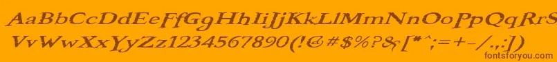 BooterOneOne Font – Brown Fonts on Orange Background