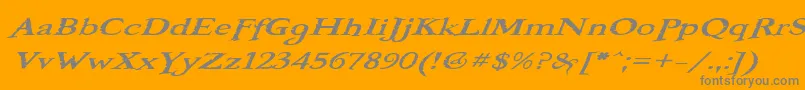 BooterOneOne Font – Gray Fonts on Orange Background