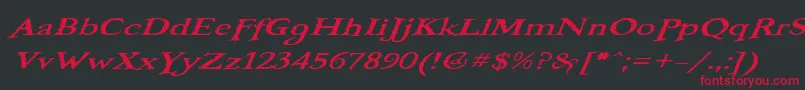 BooterOneOne Font – Red Fonts on Black Background