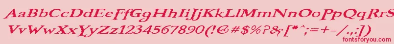 BooterOneOne Font – Red Fonts on Pink Background