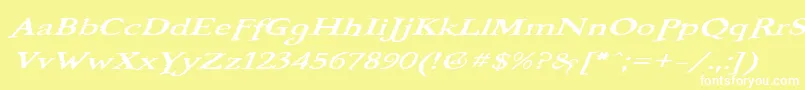 フォントBooterOneOne – 黄色い背景に白い文字