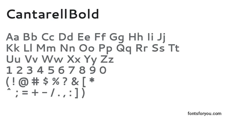 CantarellBold-fontti – aakkoset, numerot, erikoismerkit