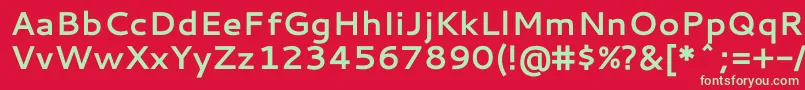 CantarellBold Font – Green Fonts on Red Background