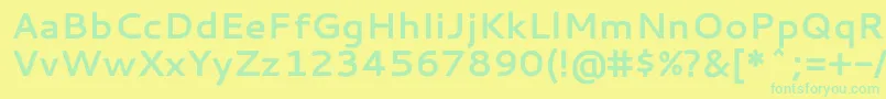 CantarellBold Font – Green Fonts on Yellow Background