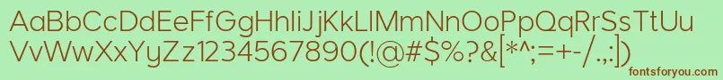 LarkeNeueThin Font – Brown Fonts on Green Background