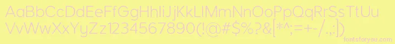 LarkeNeueThin Font – Pink Fonts on Yellow Background