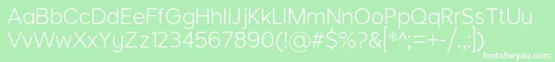 LarkeNeueThin Font – White Fonts on Green Background