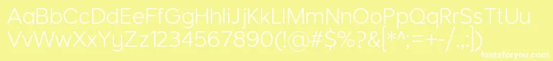 LarkeNeueThin Font – White Fonts on Yellow Background