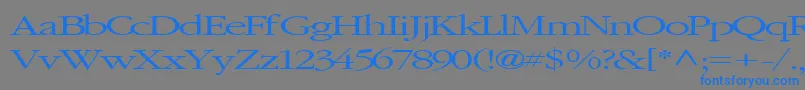 Czcionka ElvisRegularTtnorm – niebieskie czcionki na szarym tle