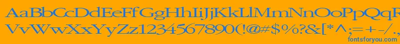 ElvisRegularTtnorm Font – Blue Fonts on Orange Background