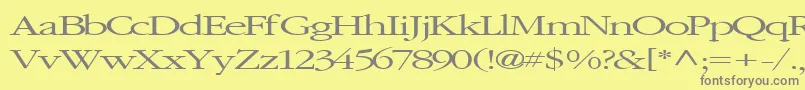 ElvisRegularTtnorm Font – Gray Fonts on Yellow Background