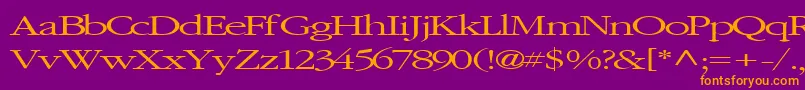 ElvisRegularTtnorm Font – Orange Fonts on Purple Background