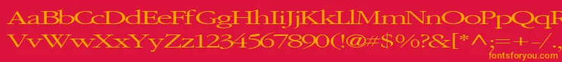 ElvisRegularTtnorm Font – Orange Fonts on Red Background