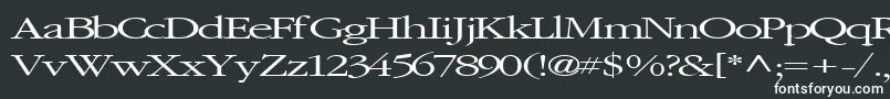 フォントElvisRegularTtnorm – 黒い背景に白い文字