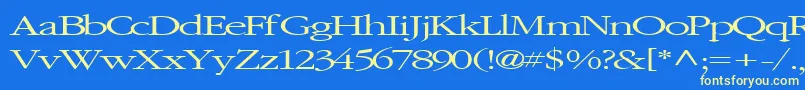 ElvisRegularTtnorm Font – Yellow Fonts on Blue Background