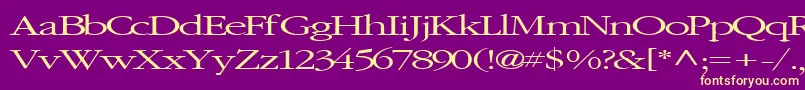 ElvisRegularTtnorm Font – Yellow Fonts on Purple Background