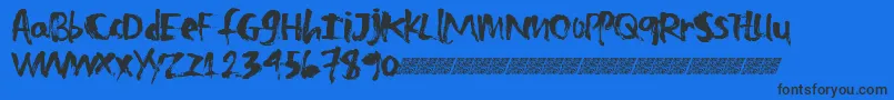 Zombietreats Font – Black Fonts on Blue Background