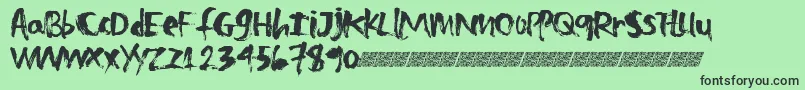 Zombietreats Font – Black Fonts on Green Background