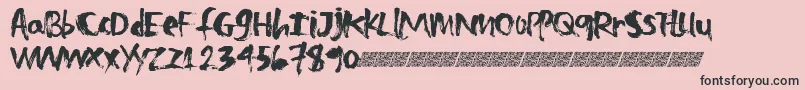 Zombietreats Font – Black Fonts on Pink Background