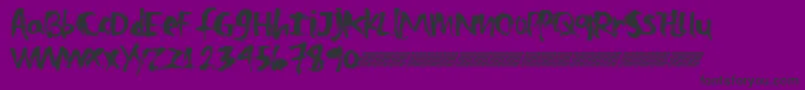 Zombietreats Font – Black Fonts on Purple Background