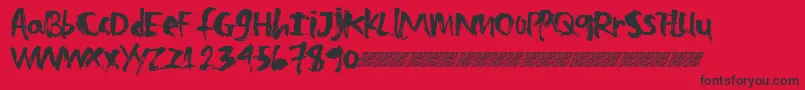 Шрифт Zombietreats – чёрные шрифты на красном фоне