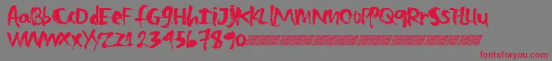 Zombietreats Font – Red Fonts on Gray Background