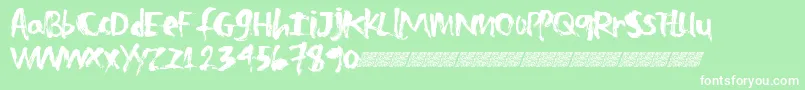 Zombietreats Font – White Fonts on Green Background