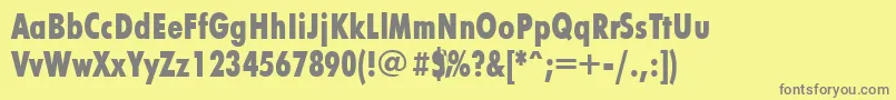 Futurisxcondc Font – Gray Fonts on Yellow Background